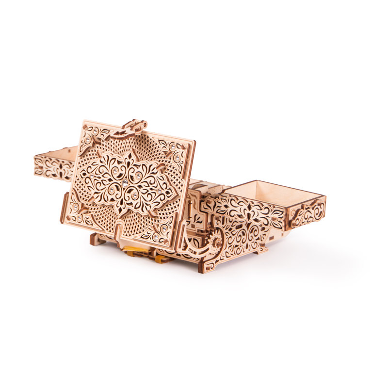 Wood Trick Treasure Box with Swarovski Crystals Wooden 3D